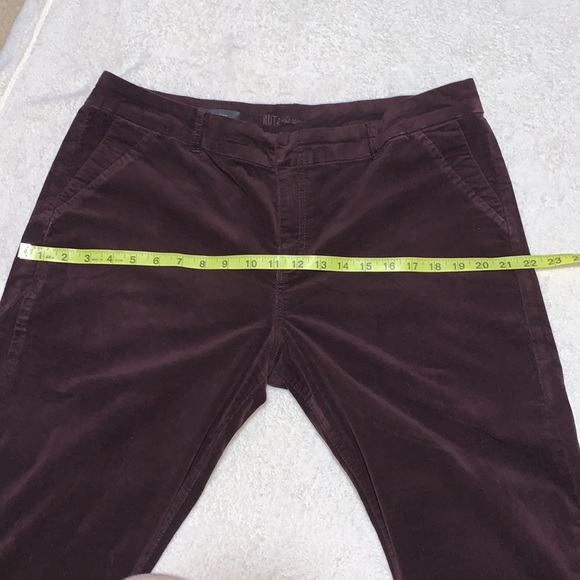 Kut from the Kloth Velveteen trouser velvet purple plum pants size 16 - Picture 16 of 16
